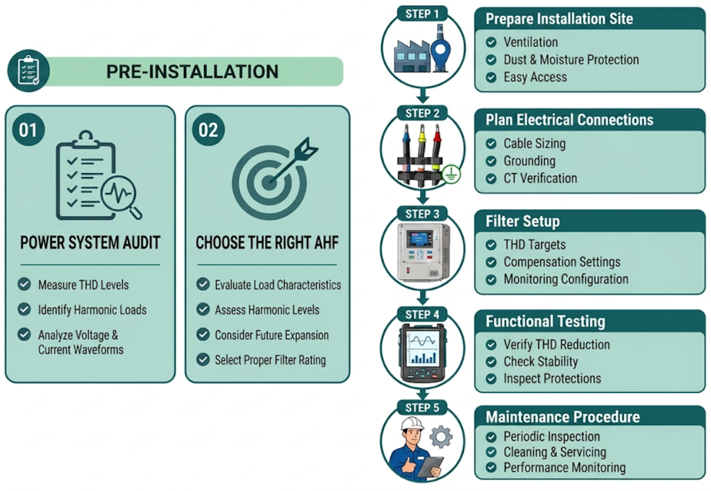 Active Harmonic Filter Installation in Industrial Panel