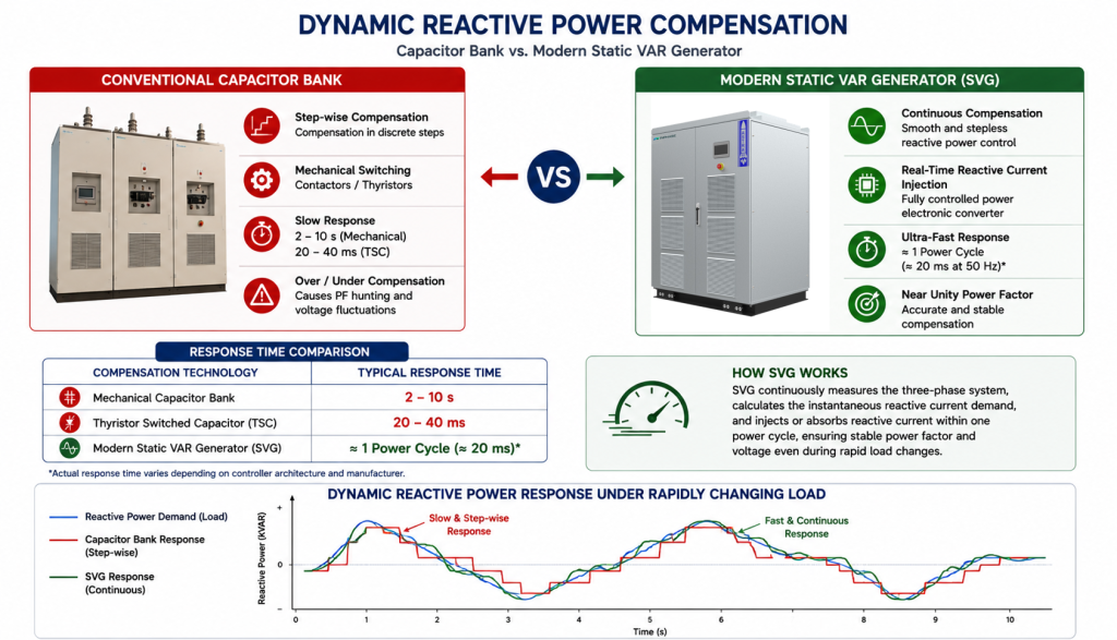 Comparison of power compensation technologies