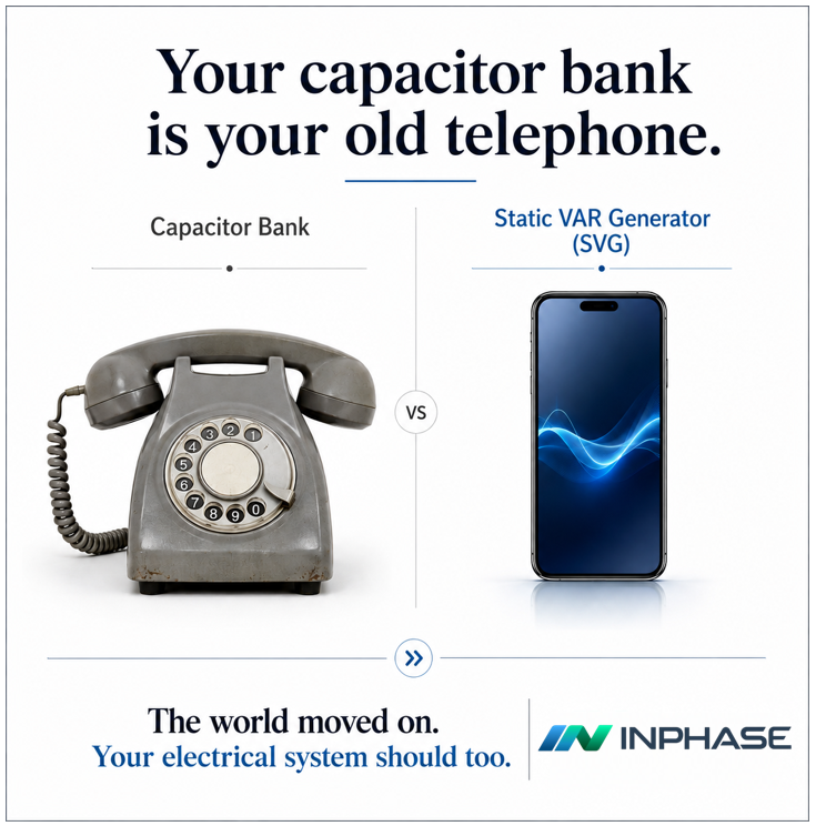 Your capacitor bank is your old telephone.